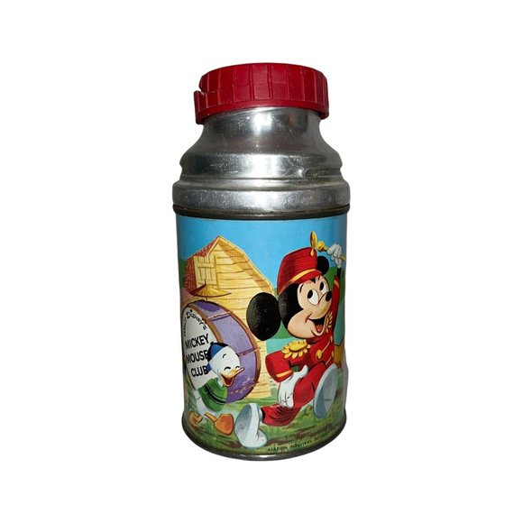 Aladdin Vintage 1950's Lunchbox Beverage Container Mickey Mouse Club Half Pint - Picture 1 of 9